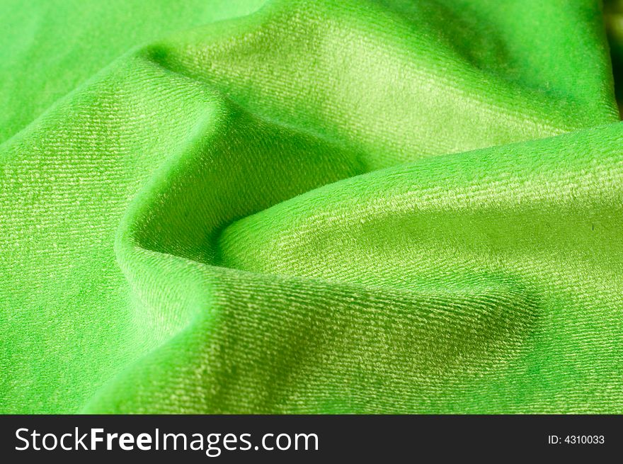 Light-green fabric with folds