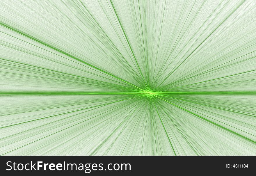 Glowing Point Green On White