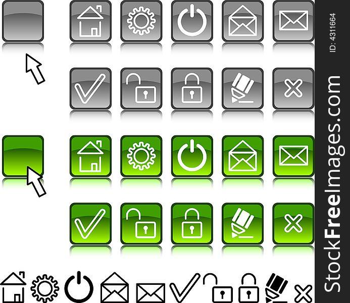 Set of web icons.