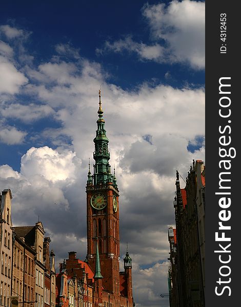 Tower, historical building, Gdansk (Danzing), Poland,. Tower, historical building, Gdansk (Danzing), Poland,