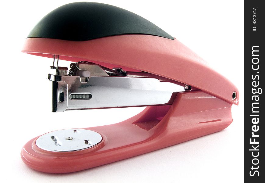 Red Stapler. Isolated 3