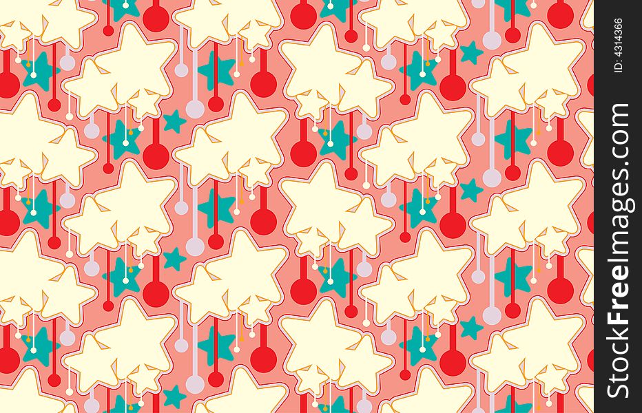 Seamless background with stars, Fashionable modern wallpaper or textile