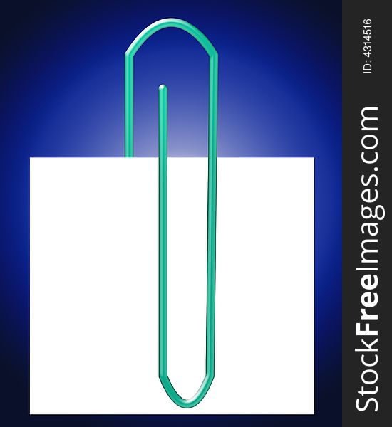 An image of a paperclip that is holding a blank sheet of paper which you can put your own messages on. An image of a paperclip that is holding a blank sheet of paper which you can put your own messages on.