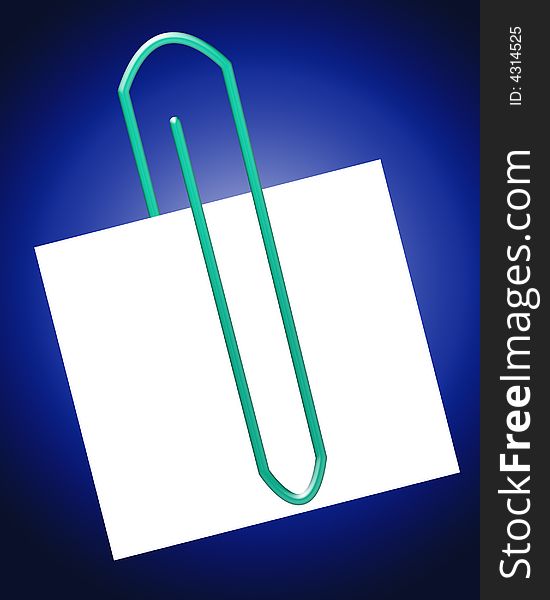 An image of a paperclip that is holding a blank sheet of paper which you can put your own messages on. An image of a paperclip that is holding a blank sheet of paper which you can put your own messages on.