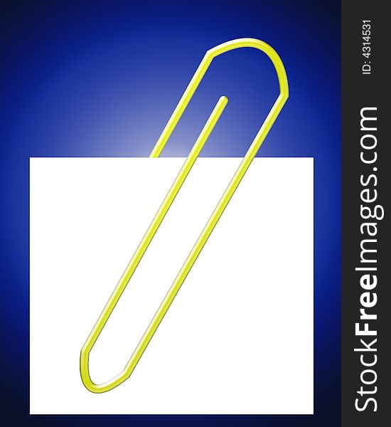 An image of a paperclip that is holding a blank sheet of paper which you can put your own messages on. An image of a paperclip that is holding a blank sheet of paper which you can put your own messages on.