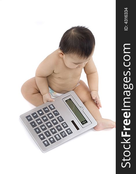 Baby With Pocket Calculator