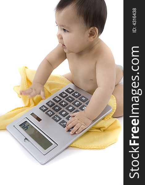 Baby With Pocket Calculator