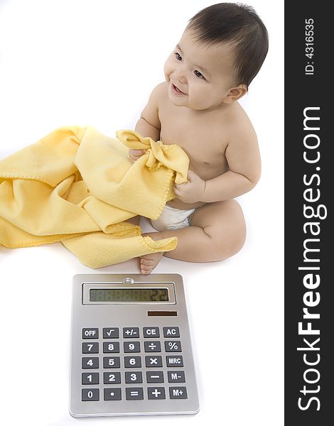 Baby With Pocket Calculator