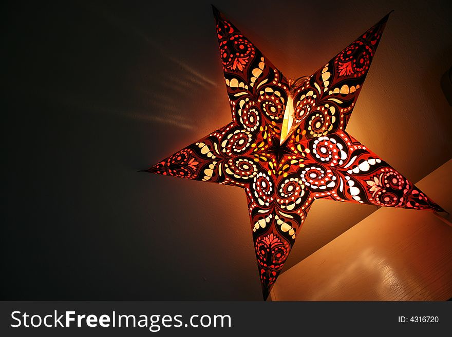 Indian star-shaped lamp