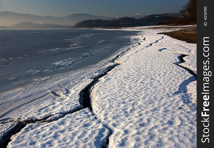 Winter ice baeach