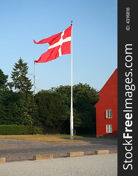 Danish flag in Copenhagen, Denmark