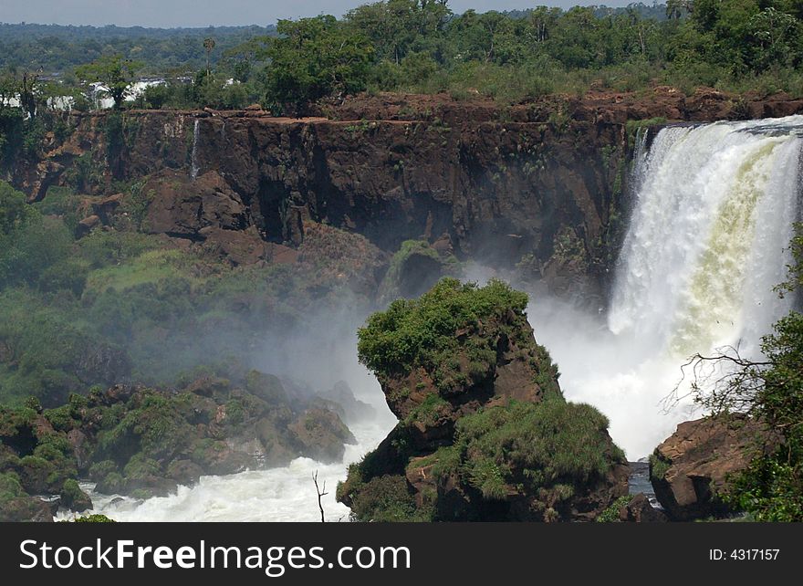 Majestic Iguazu Waterfalls in northern Argentina