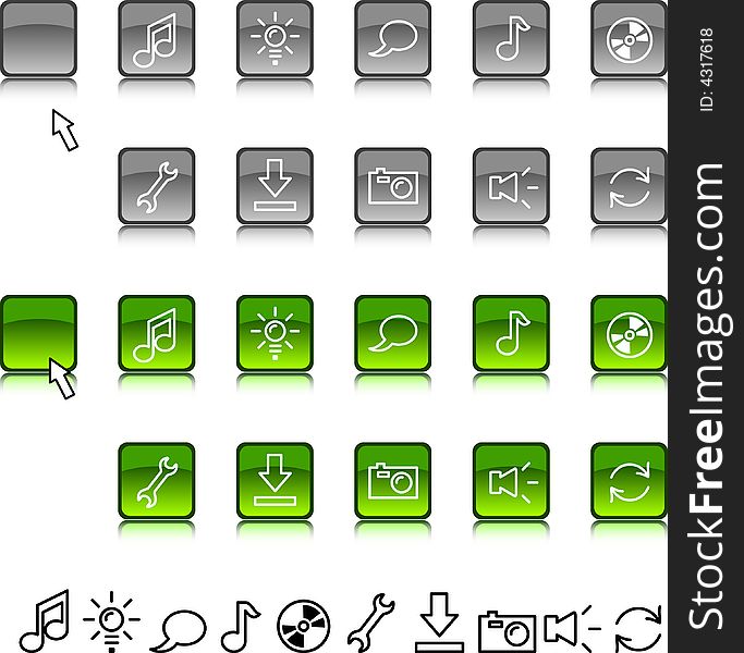 Set of web icons.