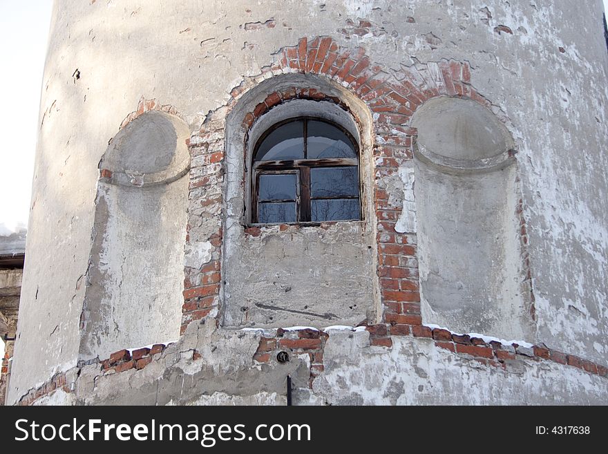 Window in a tower of an old jail