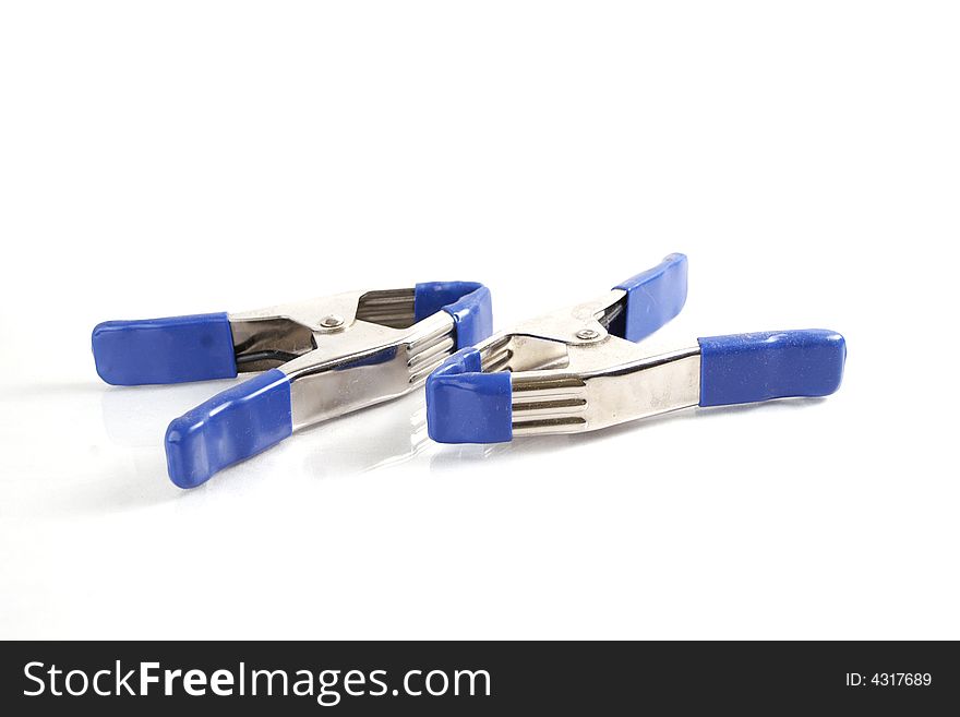 Clamps Blue And Silver