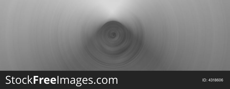 Panoramic radial blur abstract, black and white image