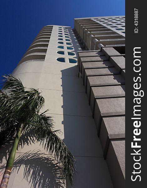 Modern art deco apartment building in south florida. Modern art deco apartment building in south florida