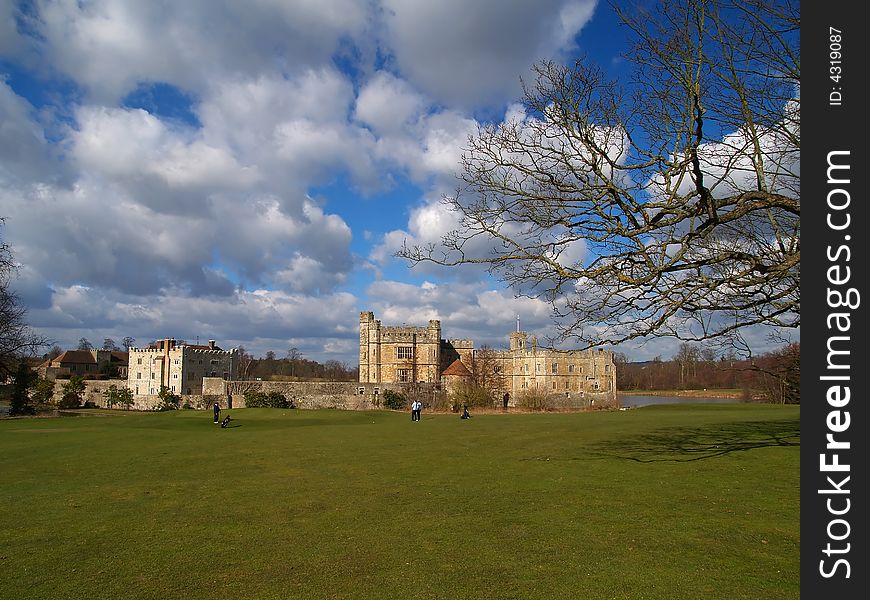 The Leeds Castle in the countryside of England