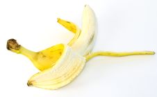 Banana Half Peeled Stock Photography Banana Half Peeled Stock Photography
