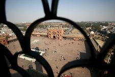 View From Minaret Tower AtJama Masjid Royalty Free Stock Photography View From Minaret Tower AtJama Masjid Royalty Free Stock Photography