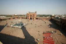 View From Minaret Tower At Jama Masjid Stock Photo View From Minaret Tower At Jama Masjid Stock Photo