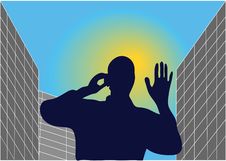 Man With Telephone Stock Image Man With Telephone Stock Image