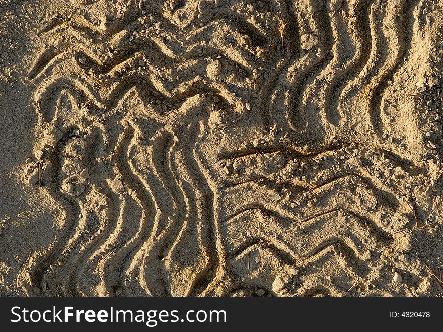 Zigzag Pattern At Sand