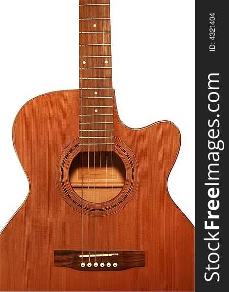 Very beautiful acoustic guitar. A fragment. Very beautiful acoustic guitar. A fragment