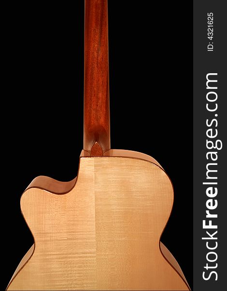 Very beautiful acoustic guitar. A fragment. Very beautiful acoustic guitar. A fragment