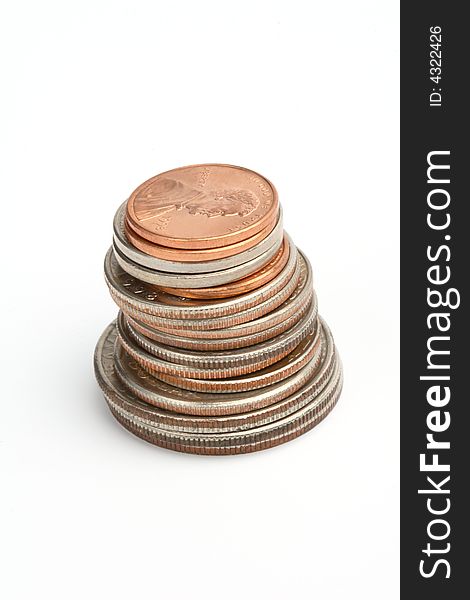 A Pile Of Dollar Coins