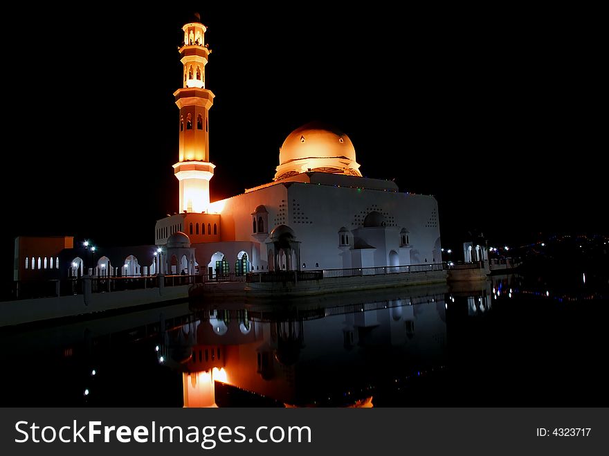 Flouting mosque image at the night # #