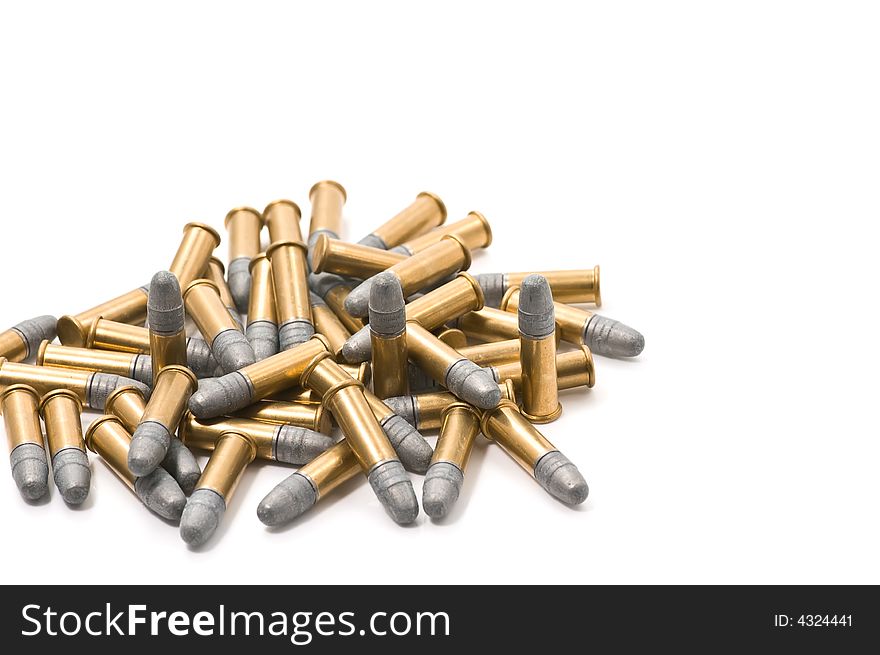 A pile of 22 caliber cartridges