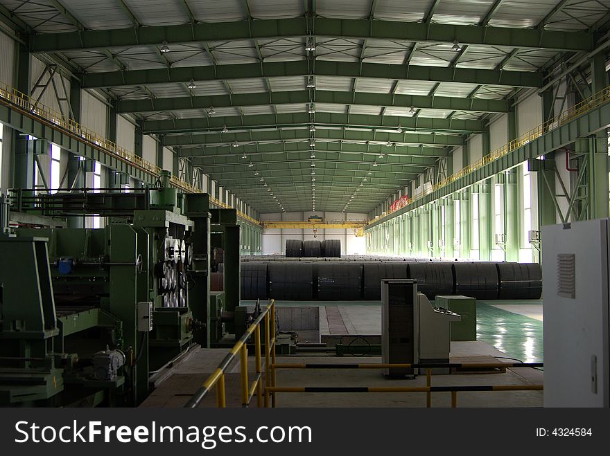 Workshop of a modern pipe plant - coil storage