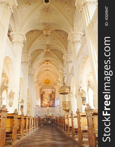 Church from inside in DÃ¼sseldorf, Germany