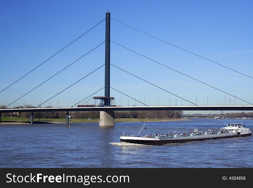 A bridge and a pram in DÃ¼sseldorf, Germany