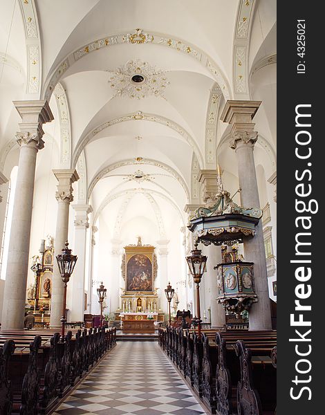 Church from inside in DÃ¼sseldorf, Germany