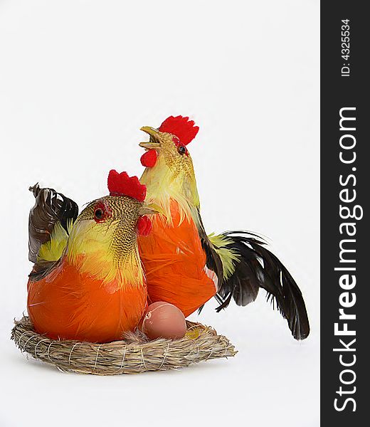 Cock and hen