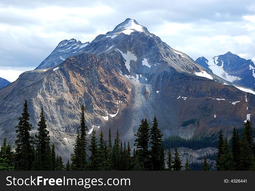 Snow Mountain in Rockies, photoed when hiking. Snow Mountain in Rockies, photoed when hiking