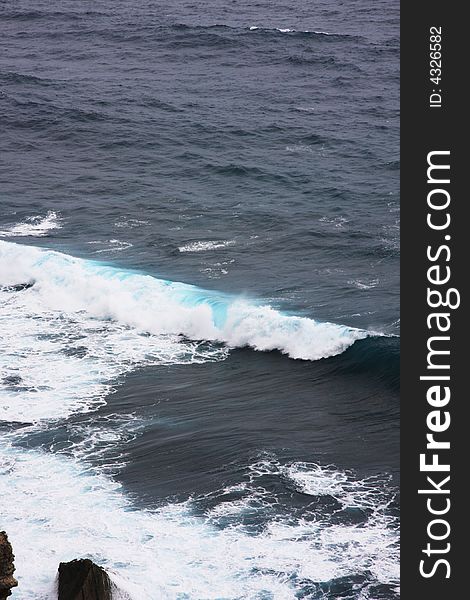 Blue ocean wave from bali