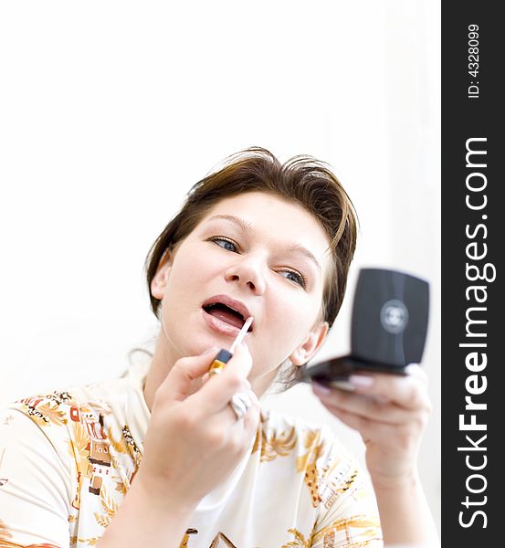 Woman Doing A Make-up