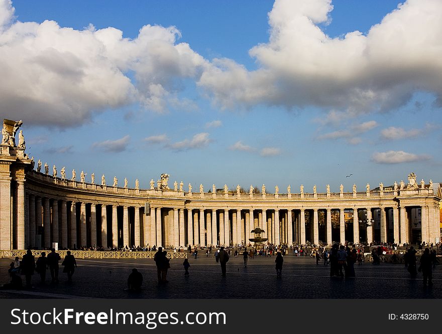 Clouds above Vatican square