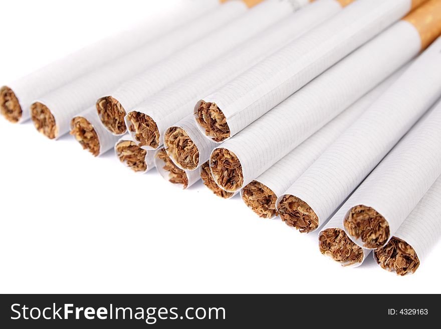 Cigarettes isolated on white background