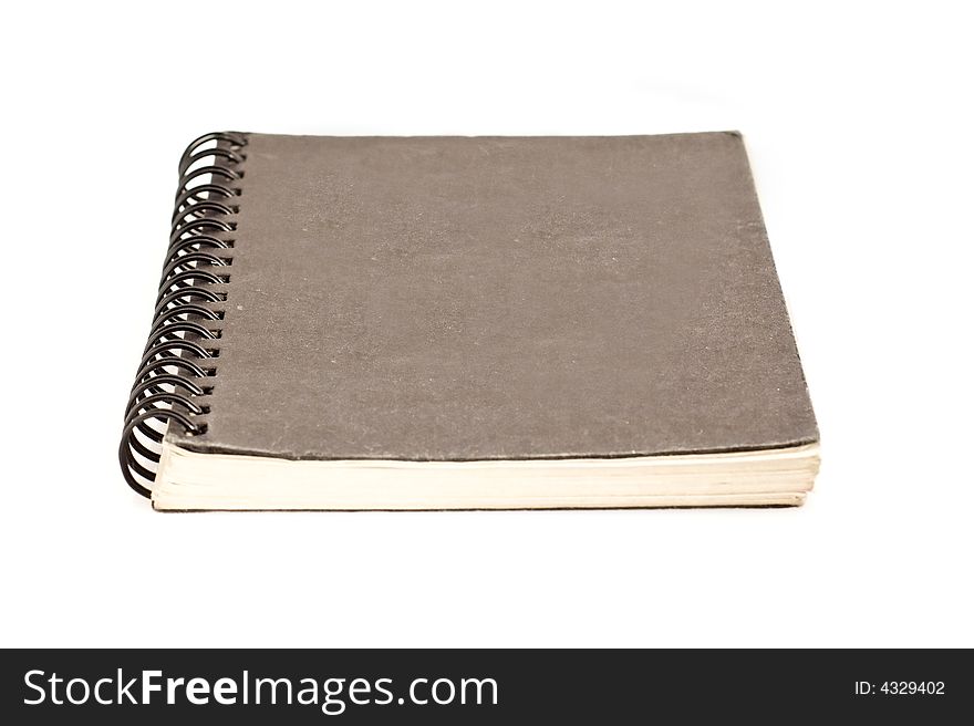 Retro notebook easy to isolate on white background. Retro notebook easy to isolate on white background