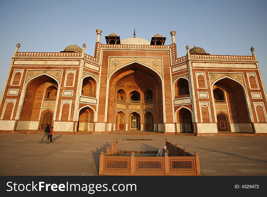 Entrance view of Humayun Tomb, Delhi, India