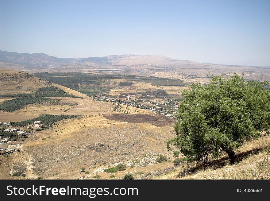 Mountains and nature in Galilee, Israel - travel vacation in  Middle East. Mountains and nature in Galilee, Israel - travel vacation in  Middle East