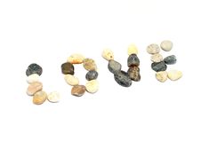 Love  Word With Stones Stock Photos