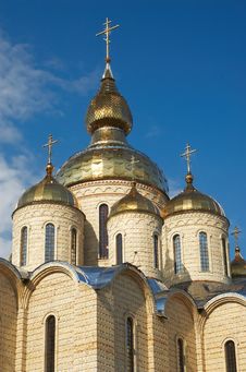 Golden Domes And Crosses Royalty Free Stock Photos Golden Domes And Crosses Royalty Free Stock Photos