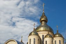 Golden Domes And Crosses Stock Photography Golden Domes And Crosses Stock Photography