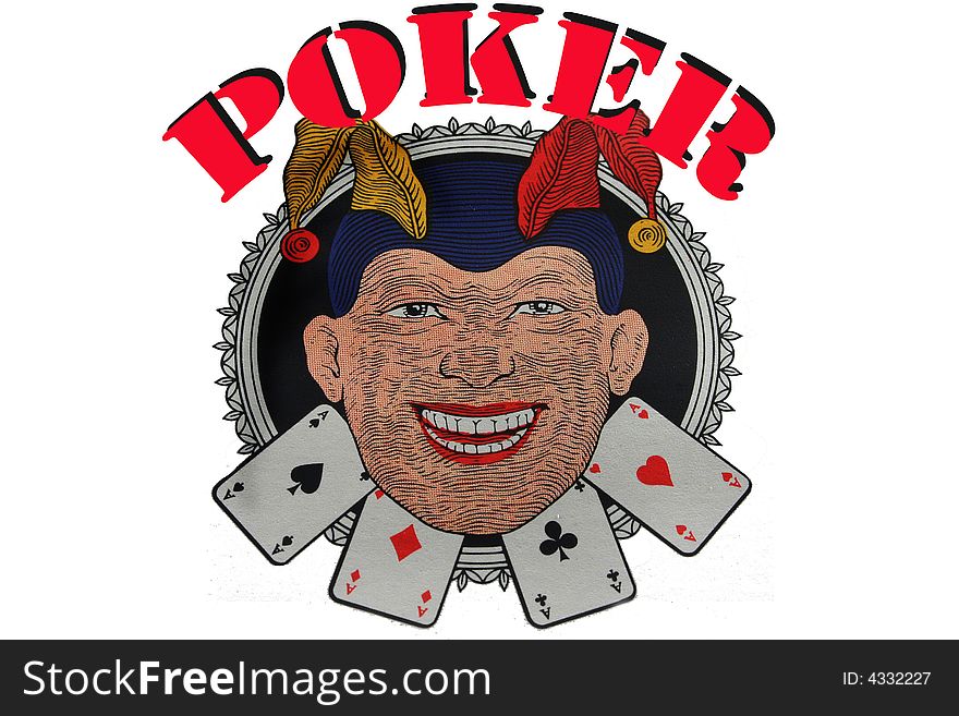 A jolly of poker isolated. A jolly of poker isolated