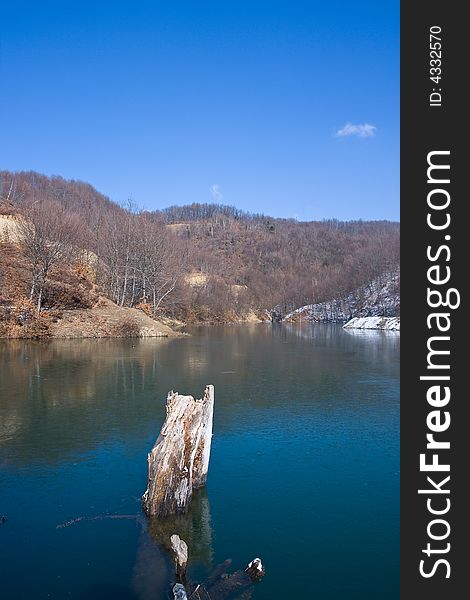 Lake and blue sky